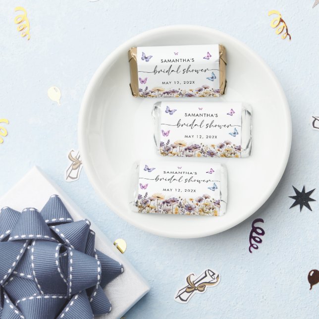 Modern Butterflies  Bridal Shower Thank you Hershey's Miniatures (Party)