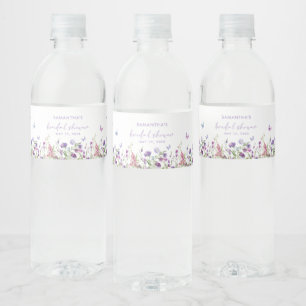 Modern Butterflies Bridal Shower  Water Bottle Label