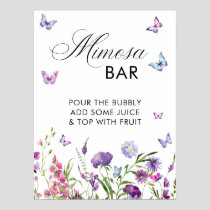 Modern Butterflies  Bridal Shower Welcome Sign