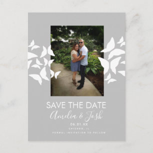 Modern Butterflies Save the Date Photo Postcard