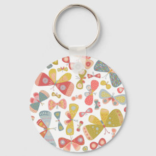Modern Butterfly Pattern Keychain