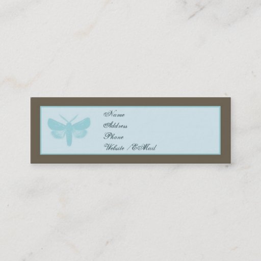 Customizable Modern Butterfly Skinny Calling / Business Card