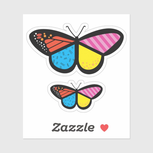 Modern Butterfly Sticker (Sheet)