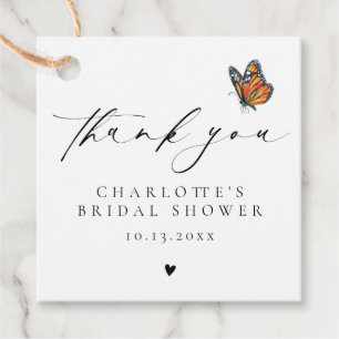 Modern Butterfly Thank You Favor Tags