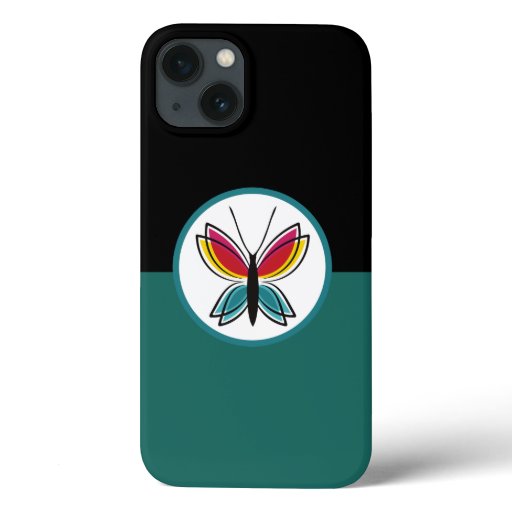 Modern Butterfly Theme Stylish iPhone 13 Case