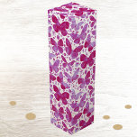 Modern Butterfly Watercolor Magenta Pink Wine Box<br><div class="desc">Magenta pink and white watercolor butterfly painting.  Original art by Nic Squirrell.</div>