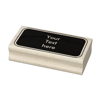 Modern Button Rectangle With Frame   Your Name Rubber Stamp by EDDArtSHOP at Zazzle