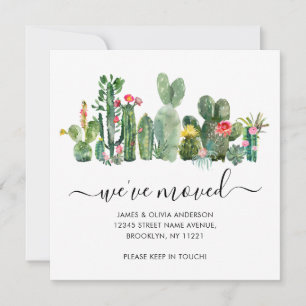 Modern Cacti Desert Plants We've Moved Moving Announcement