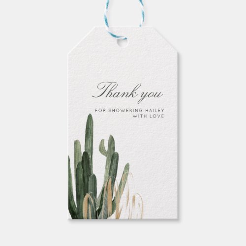 Modern Cactus Baby Gift Tag _ 2 x 35 inch 