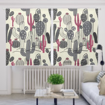 Modern Cactus Blackout Curtain – Style & Freshness