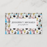 Modern Cactus Geometric Pattern Business Card