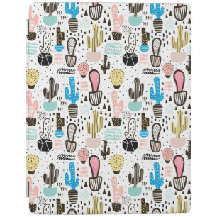Modern Cactus Geometric Pattern iPad Smart Cover