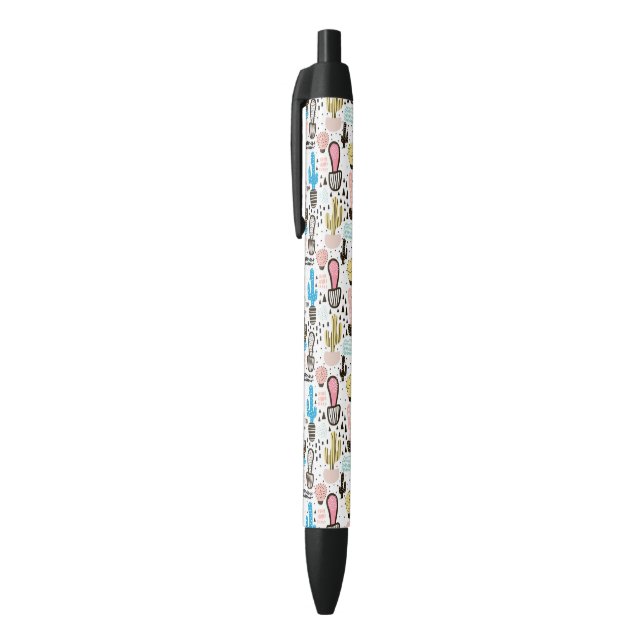 Modern Cactus Geometric Pattern Pen (Top (Vertical))