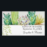 Modern Cactus n Succulent Watercolor Save the Date Business Card Magnet<br><div class="desc">These magnets are a delightful way to announce your wedding date and ensure those you love the most will be able to plan ahead and be there! Created from hand painted watercolor on canvas artwork and feature cactus and succulents on top of a modern simple design layout. Complete product set...</div>