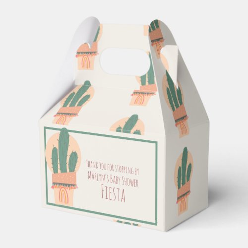 Modern Cactus Potted Plant Rainbow Party Favor Boxes