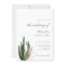 Modern Cactus Wedding Invitation