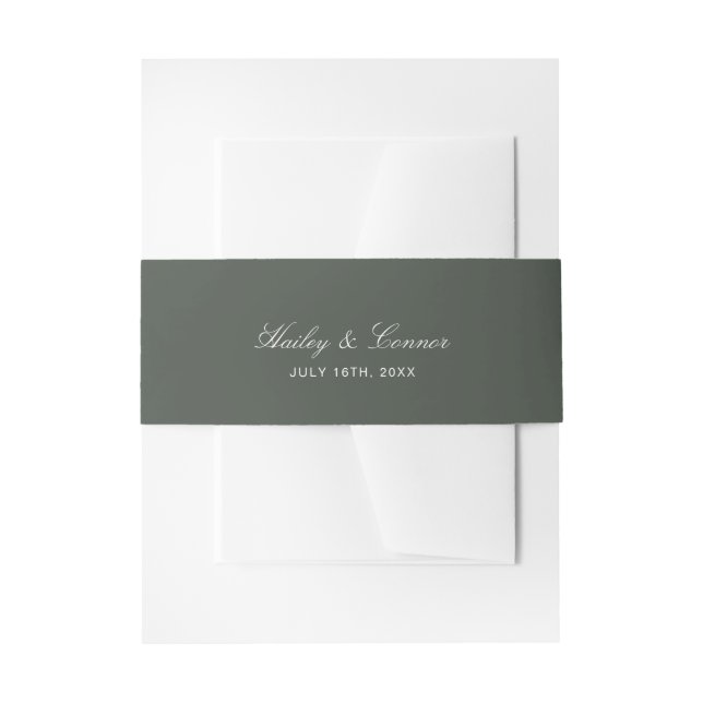 Modern Cactus Wedding Invitation Belly Band