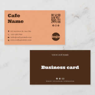 Modern Cafe Bold Type Business Card Template