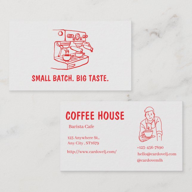 Modern Cafe Business Card (Front/Back)