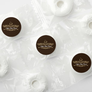 Modern cafe Coffee welcome custom Logo name Life Saver® Mints