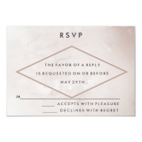 Modern Cafe Watercolor Wedding RSVP Card