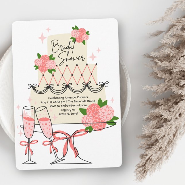 Modern Cake Bridal Shower Invitation (Creator Uploaded)