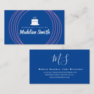 Modern Cake Logo Homemade Bakery Branding Business Card
