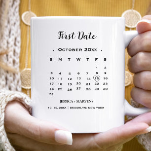 Modern calendar nonphoto Wedding First date Coffee Mug