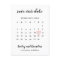 Modern Calendar Red Heart Wedding Save the Date