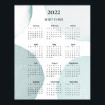 Modern,  Calender 2022 Poster<br><div class="desc">Modern,  calender 2022 poster. Edit your product in a few minutes by adding your data. You can change the font/color/position by "further personalization".</div>