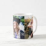 Modern Calligraph Custom 3 Photo Simple Graduation Coffee Mug<br><div class="desc">Modern Calligraphy Personalized 3 Photo Graduation Class Of coffee mug.  Celebrate your graduation with this modern and simple coffee mug,  personalized with your details.</div>