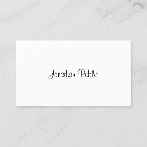 Modern Calligraphed Cute Design Template Elegant Business Card