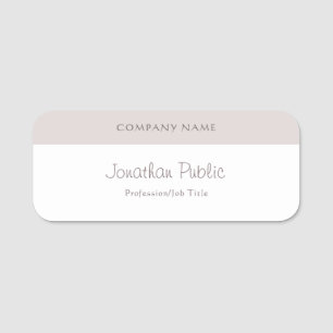 Modern Calligraphed Script Name Template Elegant Name Tag