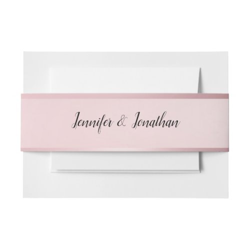 Modern Calligraphic Typed Script Text Classy Invitation Belly Band