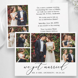 Modern Calligraphy 7 Photos Wedding After Party Announcement