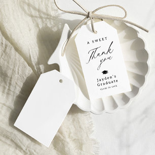 Modern Calligraphy A Sweet Thank You Graduation Gift Tags