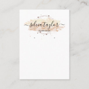 Modern Calligraphy art Earring display card
