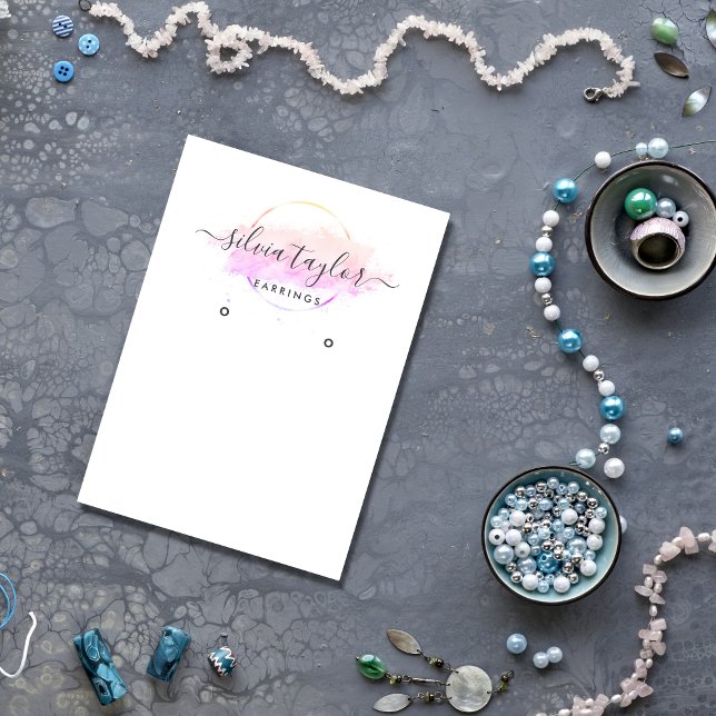 Modern Calligraphy art Earring display card (Creator Uploaded)