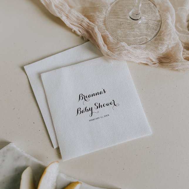 Modern Calligraphy Baby Shower Napkins (Creator Uploaded)