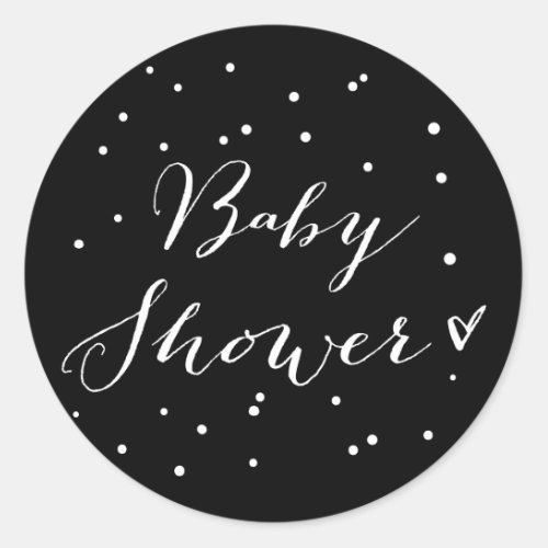 Modern Calligraphy Baby Shower Sticker