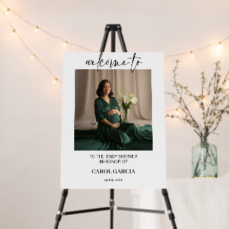 Modern Calligraphy Baby Shower | Welcome sign