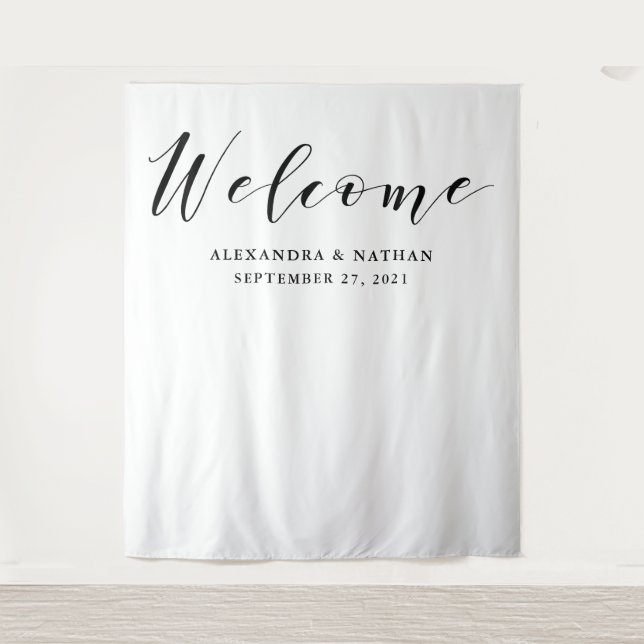 Modern Calligraphy Backdrop | Photo Booth Prop (Front)