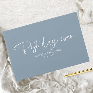Modern Calligraphy Best Day Ever Wedding Guest Book