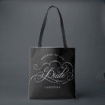 Modern calligraphy black Mother of the Bride Tote Bag<br><div class="desc">A timeless and elegant mother of the bride gift tote bag featuring refined calligraphy script on a classic background,  perfect for a formal and sophisticated wedding celebration. For customization or additional products featuring this design,  please feel free to contact me.</div>