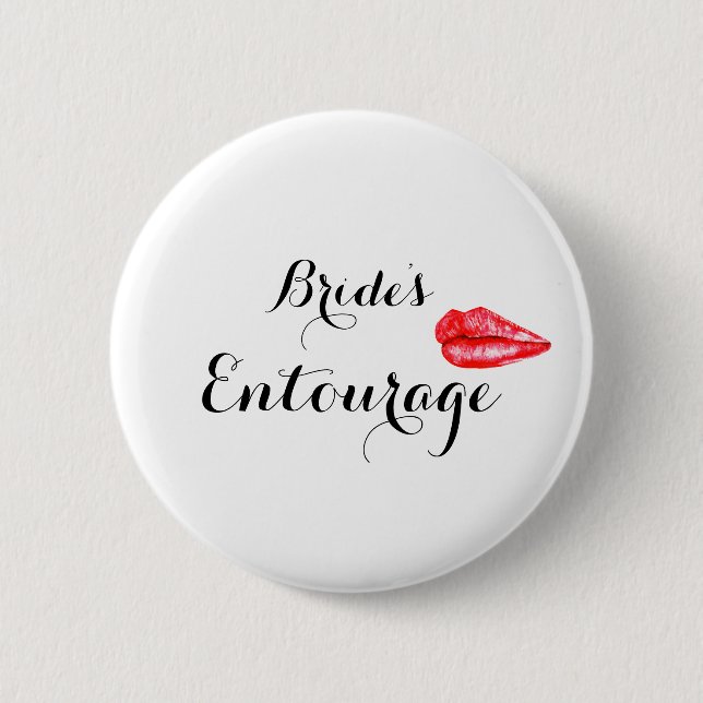 Modern Calligraphy Brides Entourage Button (Front)