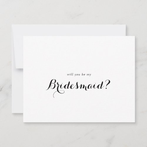 Modern Calligraphy Bridesmaid Proposal Note Card