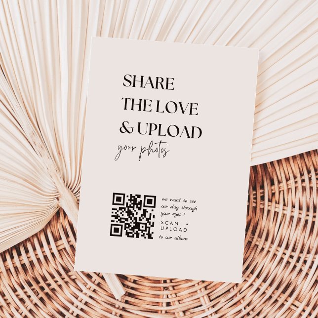 Modern Calligraphy Capture The Love QR code  Enclosure Card (Creator Uploaded)