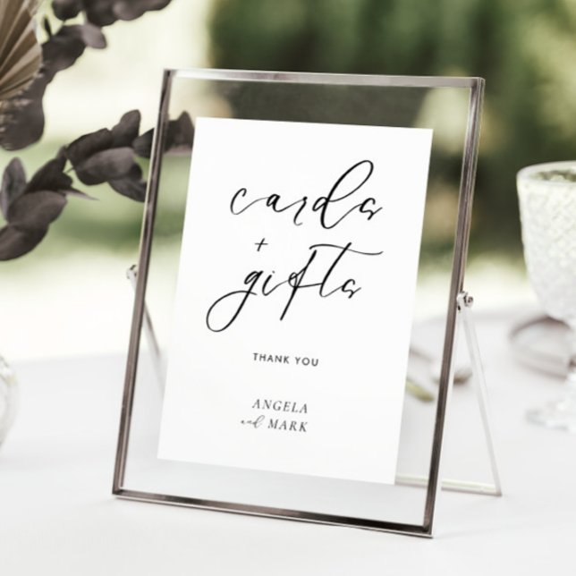 Modern Calligraphy Cards and Gifts Wedding Sign (Creator Uploaded)