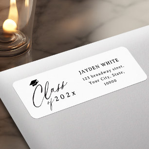 Modern Calligraphy Class of Graduation Address Label