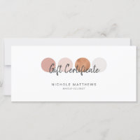 Modern Calligraphy Color Palette Gift Certificate